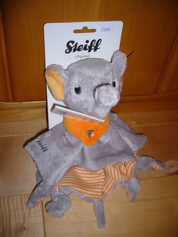 Steiff 241680 Trampili Elefant Schmusetuch2 grau 